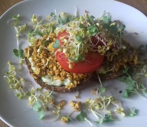 Tofu scramble with guacamole at AVeganTisch in Neunkirchen Am Sand