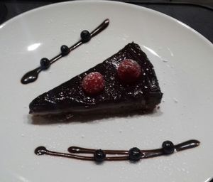 Double choclate tarte at AVeganTisch in Neunkirchen Am Sand