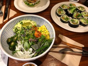 Tofu avocado rice bowl at The Picker - 더 피커 in Seoul