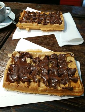 Waffles with nocciolata ♥️♥️♥️ at Joe's Corner in Toulouse
