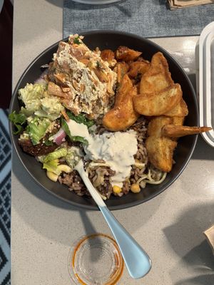 A plate with all the goodness  at Chickpeas in Ottawa