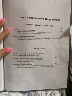 Menu  at Himalaya Sherpa in Wiesbaden