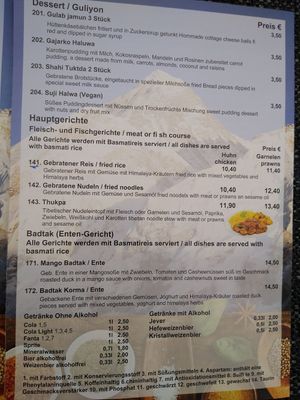 Menu 4 at Himalaya Sherpa in Wiesbaden