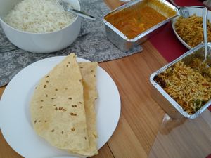 Papadoms, veg jalfraazi, biryani at Himalaya Sherpa in Wiesbaden