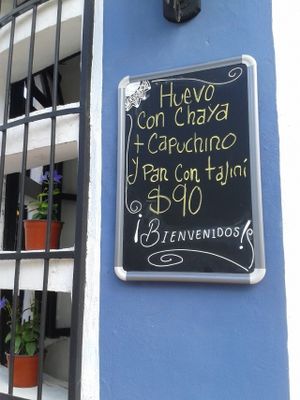 Special of the day, regional specialty  at Cafe Del Professor Pitagoras in Merida