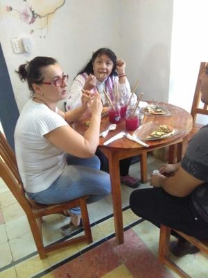 Guru, the cafe's owner, great stories!
 at Cafe Del Professor Pitagoras in Merida