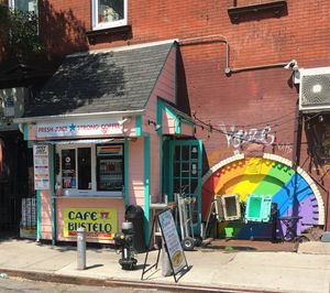 Here is their annex/kiosk, located on the corner of 1st and 1st. at Juicy Lucy Juice Bar in New York City