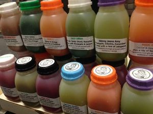 Cold Pressed Juice made daily. at Juicy Lucy Juice Bar in New York City
