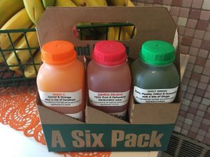 By 6 and get a 10% discount!  The best deal in town!  at Juicy Lucy Juice Bar in New York City