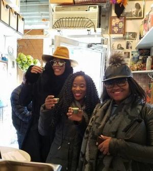 Wheatgrass shots! at Juicy Lucy Juice Bar in New York City