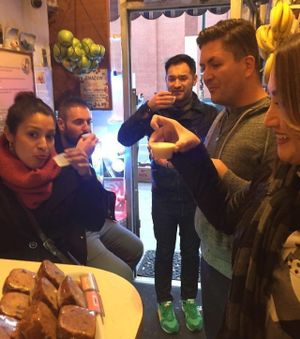 Wheatgrass shots! at Juicy Lucy Juice Bar in New York City