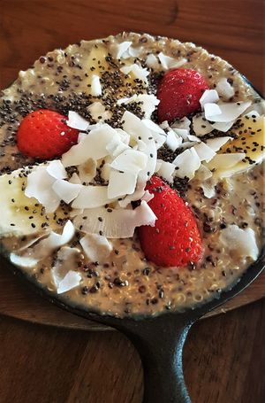 delicious quinoa porridge at Scheckter's Raw in Cape Town