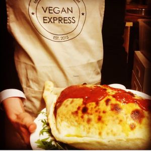 Calzone special  at Vegan Express in South West London