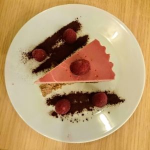 Strawberry cheesecake  at Vegan Express in South West London