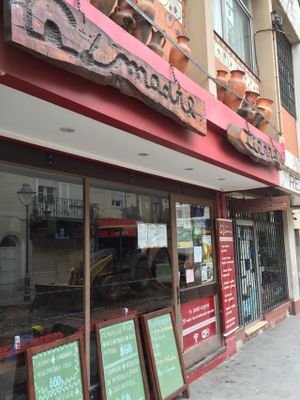 Outside the restaurant  at Madre Tierra in San Salvador De Jujuy