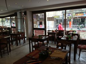 Inside the restaurant  at Madre Tierra in San Salvador De Jujuy