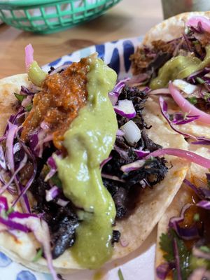 Hibiscus Flower taco  at Tlaolli in Indianapolis