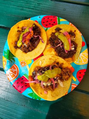 2x nonono (top), 1x tofu mole at Tlaolli in Indianapolis