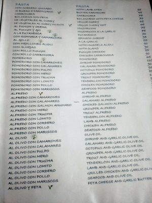 Menu #7 at Del Griego in Guatemala City