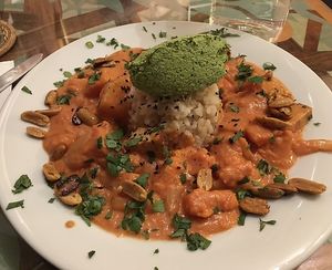 Main dish at Café Vert in Lyon