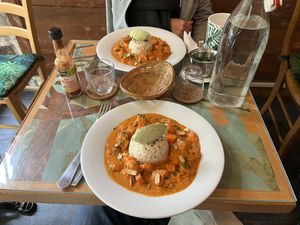 Smoked tofu stew  at Café Vert in Lyon
