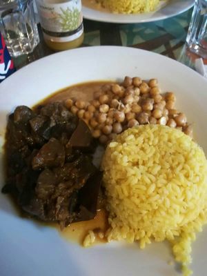 Plat principal with eggplant at Café Vert in Lyon