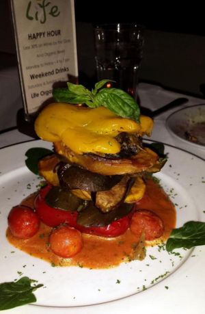 veggie tower at Life Organic Health Cafe in Hong Kong Island