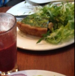 Quiche served warm was a winner for my omni partner  at Life Organic Health Cafe in Hong Kong Island