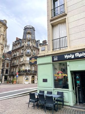 Outside  at Holy Moly in Rouen