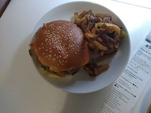 Vegan burger spicy at Holy Moly in Rouen
