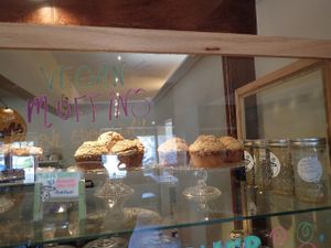 Freshly-baked (on the premises) vegan muffins. at The Talented Cookie in High Springs