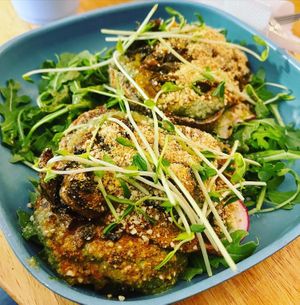 Mushroom Ragout Tartines   at Pure Ktchn in New York City