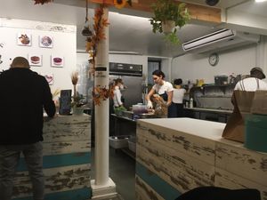 As you can see, the make the food in front of you.  at Pure Ktchn in New York City