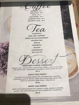 Menu - April 2019 at Wholey Wonder in Penang