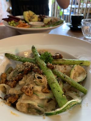 alfredo with asparagus (vegan/gluten-free) at Wholey Wonder in Penang