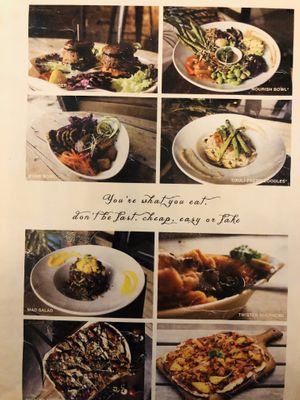 Array of dishes on the menu at Wholey Wonder in Penang