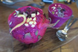 Dragonfruit Smoothie Bowl  at Wholey Wonder in Penang