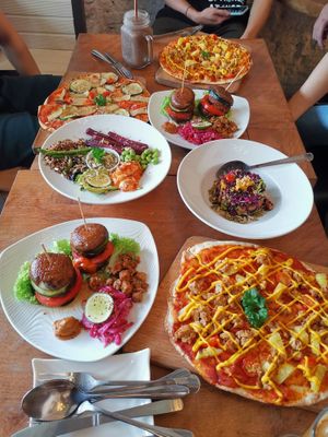 wholeywonder vegan cafe pizza burger penang gergetown at Wholey Wonder in Penang