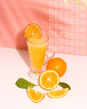 Refreshing cold-pressed juices, varies from orange, pomegranate, carrot and pineapple. at Wholey Wonder in Penang