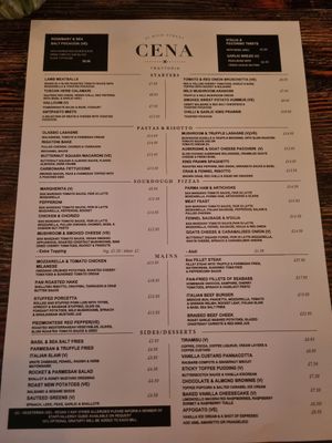  at Cena Trattoria in Yarm