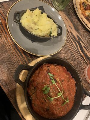 Lasagne and basil potatoes   at Cena Trattoria in Yarm
