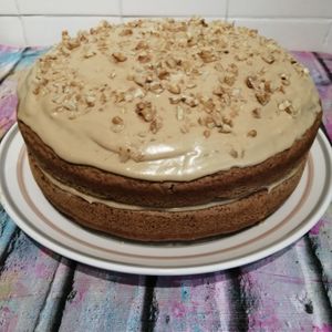 Coffee and Date & Walnut Cake at Absolutely Vegan in Burton Upon Trent