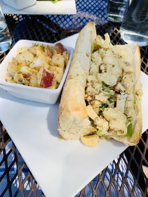 Vegan Lobster Roll at Plant Food Supper Club in Idyllwild