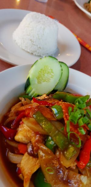 Main dish at Tiny Thai Restaurant in Winooski