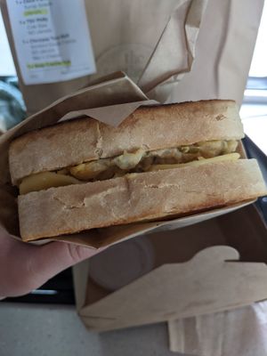 Tuna (chickpea) melt at The Southern V in Nashville