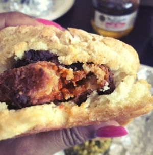 Spicy chicken biscuit   at The Southern V in Nashville