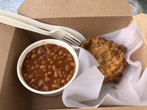 Fried Chicken and Baked Beans  at The Southern V in Nashville