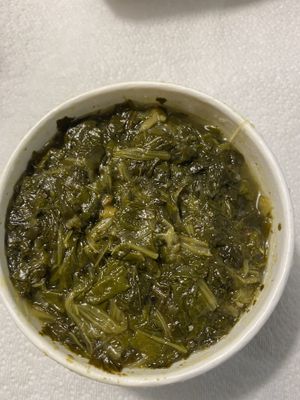Turnip greens  at The Southern V in Nashville