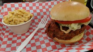 Nashville chicken sandwich at The Southern V in Nashville