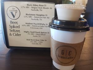 Coffee with creamer at The Southern V in Nashville